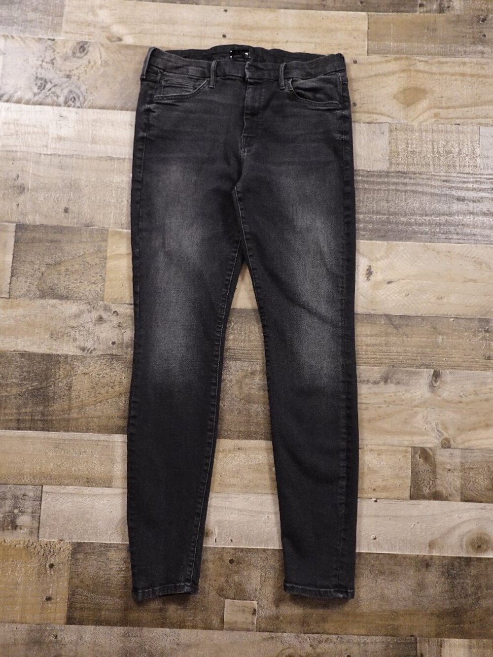 Mother The‎ Looker Night Hawk Skinny Jeans Women's 31 Gray Black Stretch